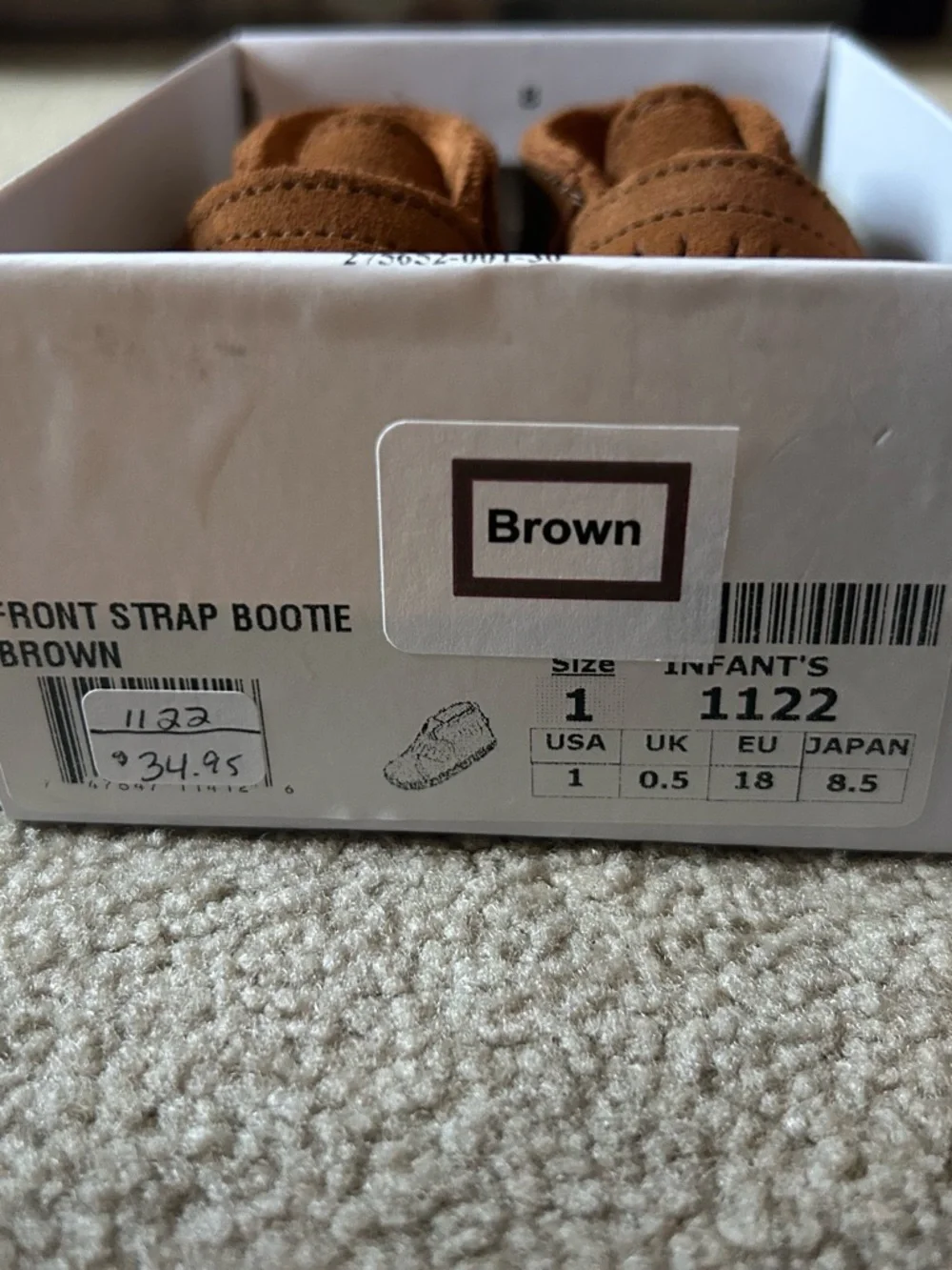 Minnetonka Kids Chestnut Brown Suede Fringe Moccasins
